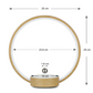 Modern levitating lamp with glowing LED ring
