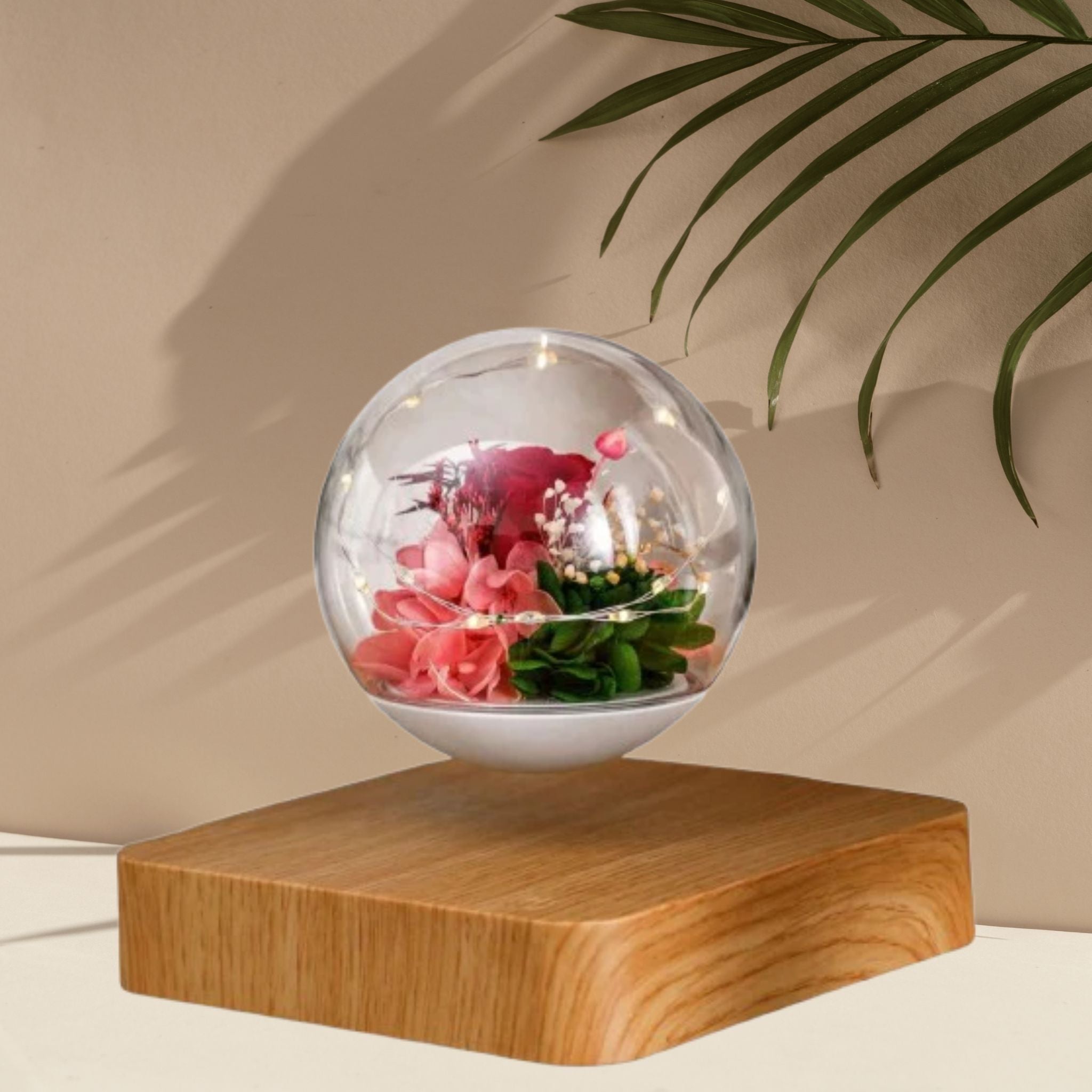 Romantic floating rose lamp in modern living room
