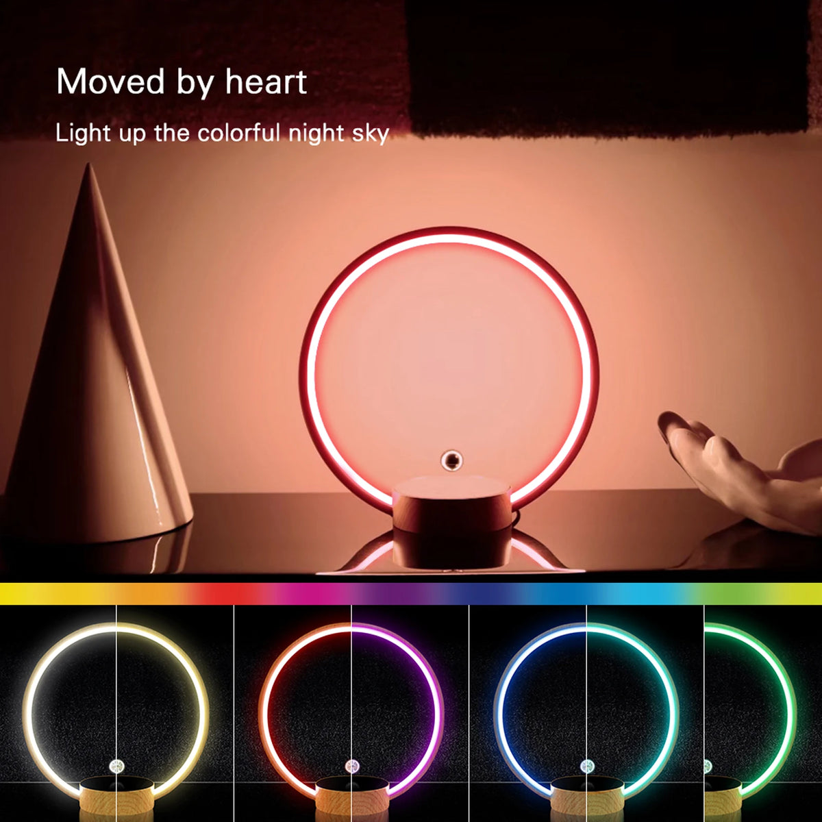 Circlo magnetic lamp in contemporary home office